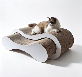 猫抓板猫窝一体大8型两件套